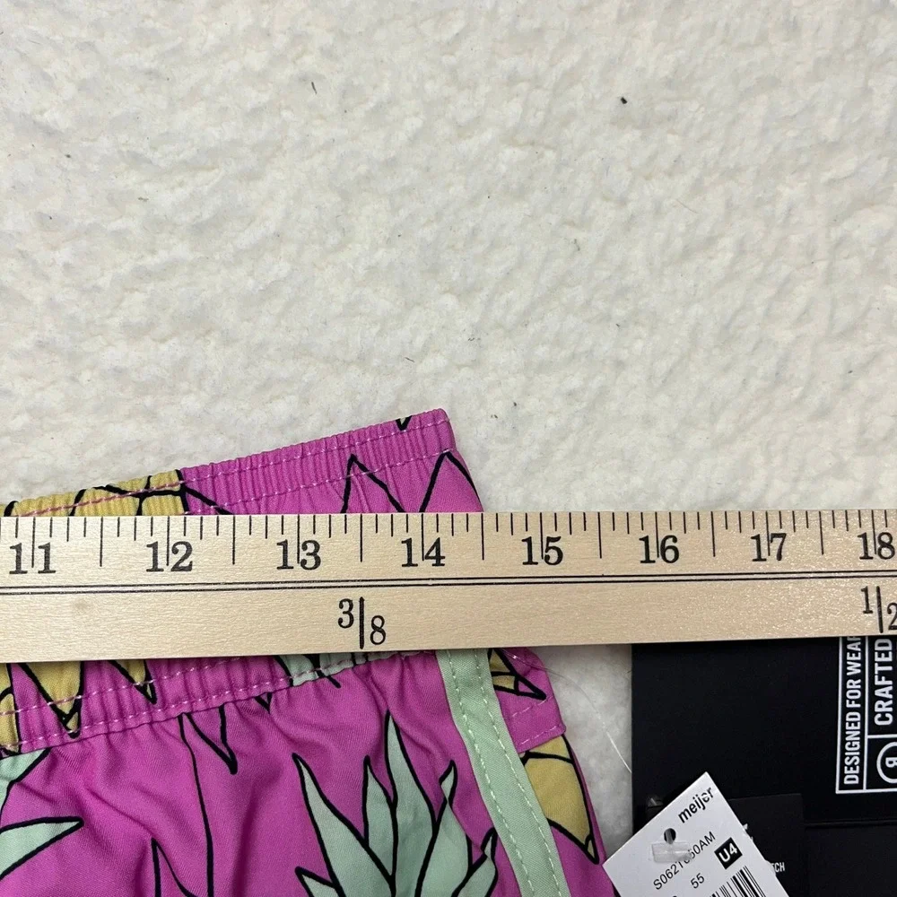 Reverse Threads Swim Trunks Mens Small Pink Pineapple Print‎ Cargo Shorts